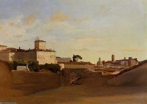 View Of Pincio Italy — Jean-baptiste-camille Corot