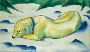 Dog Lying In The Snow — Franz Marc