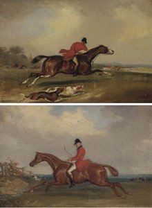 In Full Cry; Approaching The Fence — Francis Calcraft Turner