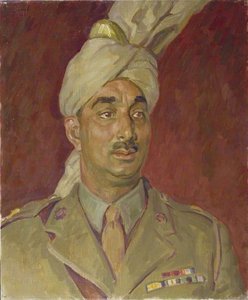 Major Mahomed Akbar Khan, Commanding Officer, 29 Mule Coy, Royal Indian Army Service Corps — Henry Lamb