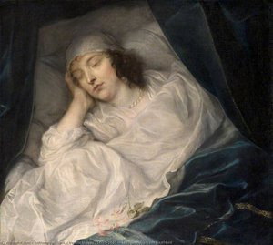 Venetia Stanley (1600–1633), Lady Digby, On Her Deathbed — Sir Anthony Van Dyck