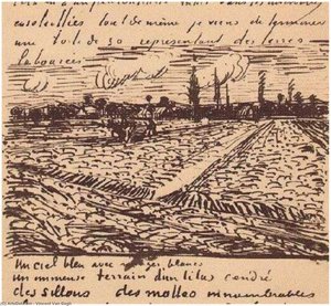 Ploughed Field Letters — Vincent Willem Van Gogh, Post-impressionism