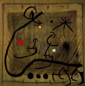 Woman Surrounded By A Flock Of Birds At Night — Joan Miró