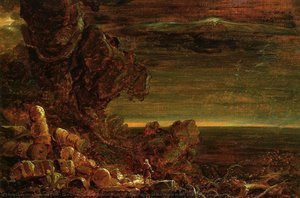 The Cross And The World, Study For 'the Pilgrim Of The World At The End Of His Journey' — Thomas Cole