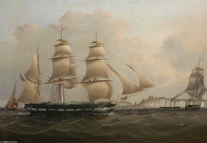 Indiaman Off Dover — Thomas Luny