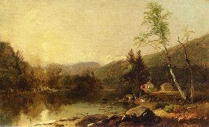 Study For View Of The Valley Of The White Mountains, New Hampashire, 1857''' — William Hart