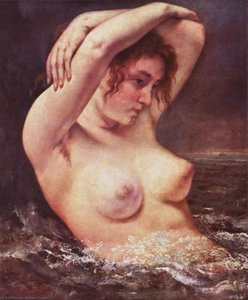 The Woman In The Waves (the Bather) — Gustave Courbet, Realism