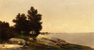 Study On Long Island Sound At Darien, Connectucut — John Frederick Kensett