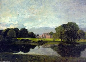 Malvern Hall - Oil On Canvas - — John Constable, Romantic Landscape Painting