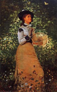 The Butterfly Girl — Winslow Homer