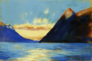 Lake Garda With Mount Baldo — Lesser Ury