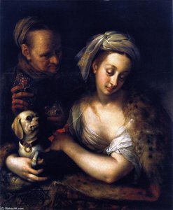 A Courtesan With Her Procuress — Hans Von Aachen