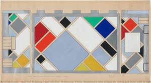 Café Aubette, Strasbourg, France (Preliminary color scheme for ceiling and short walls of ballroom)