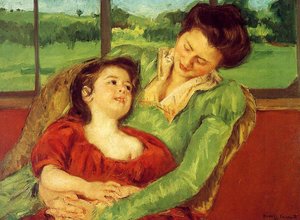 Reine Lefebre And Margot Before A Window — Mary Stevenson Cassatt