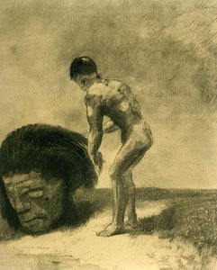 David And Goliath — Odilon Redon
