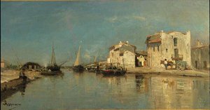 Un Canal Aux Martigues — Jacques Barthélemy (adolphe Appian)