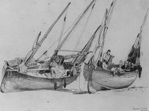 Oyster Boats, Dover — Samuel Prout