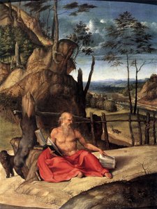 St Jerome In The Wilderness — Lorenzo Lotto, High Renaissance