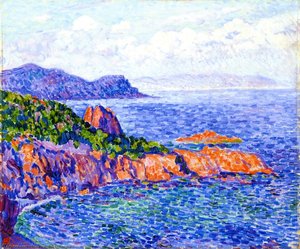 Red Rocks At Le Trayes — Theo Van Rysselberghe, Post-impressionism