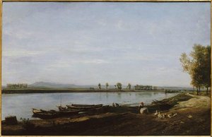 La Seine À Bezons — Charles-françois Daubigny