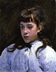 Young Girl Wearing A White Muslin Blouse — John Singer Sargent, Academic Realism