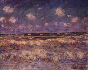 Rough Sea — Claude Monet, Impressionistic Landscape