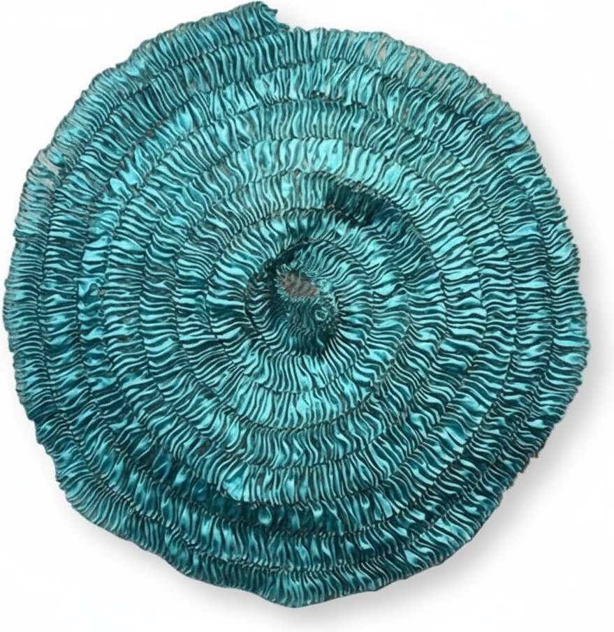 Teal & Turquoise Abstract Stainless Steel Wall Sculpture