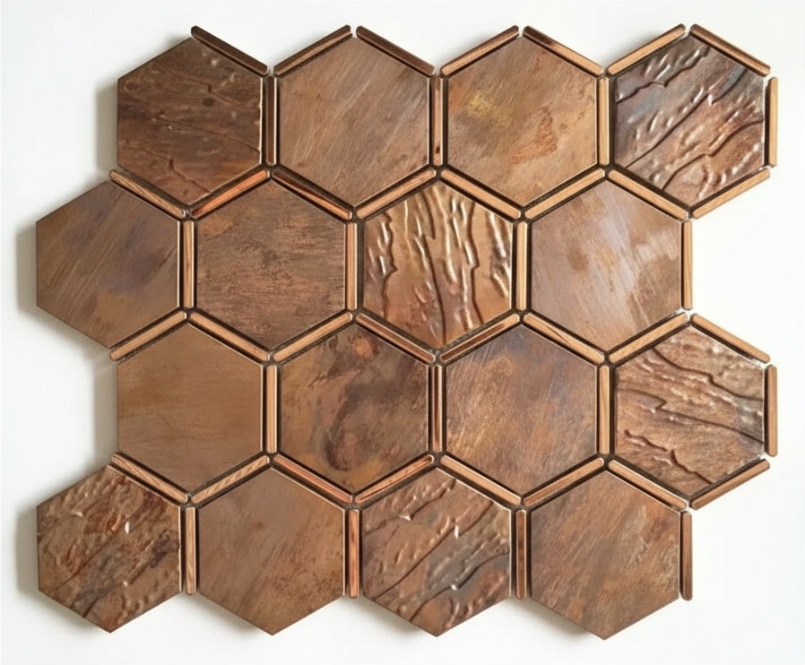Iridescent Metal Mosaic Tiles For Luxurious Wall Decor