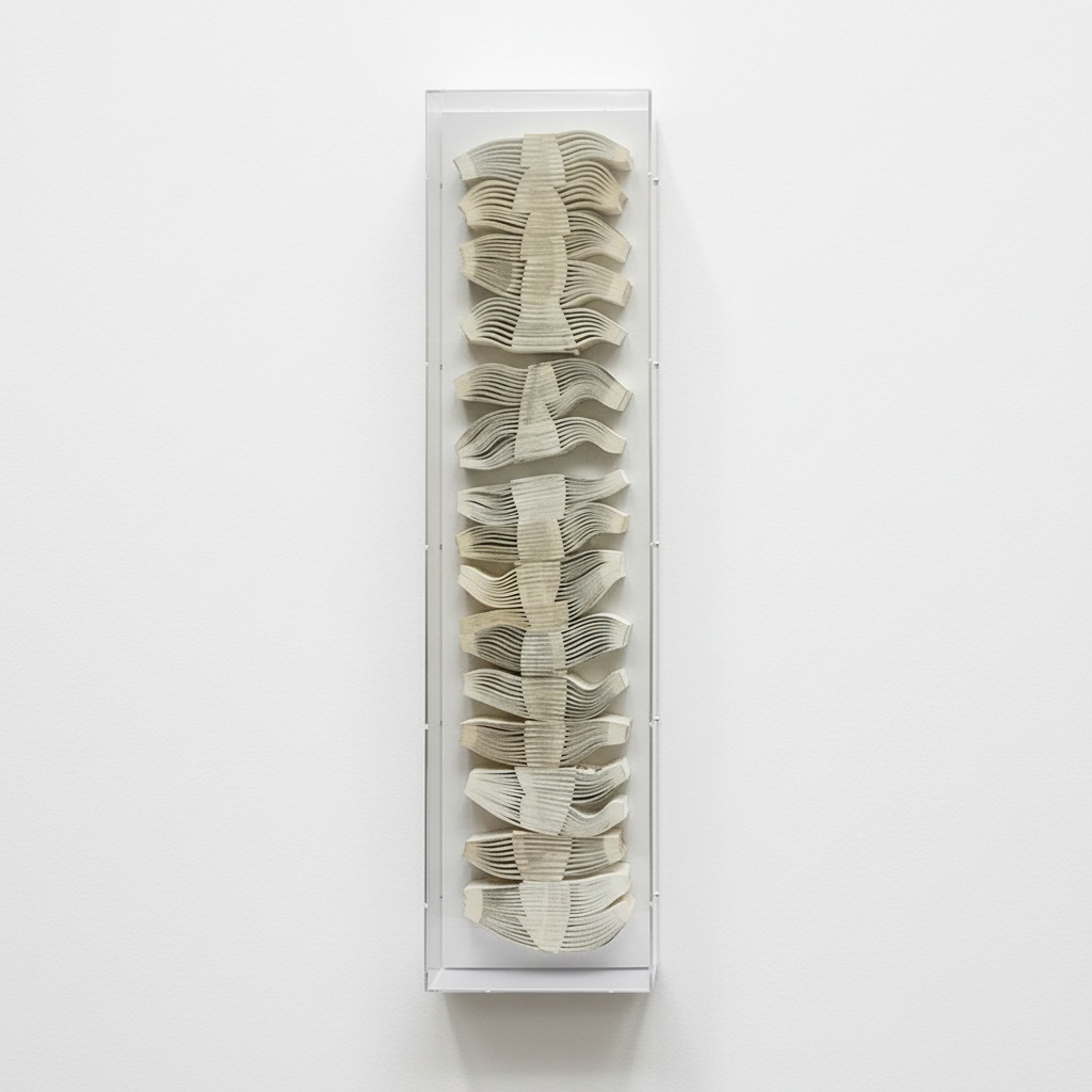 Layered Book Page Wall Sculpture In Acrylic