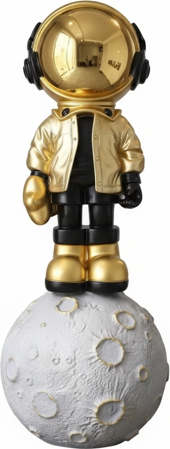 Golden Astronaut Sculpture – Modern Resin Figurine