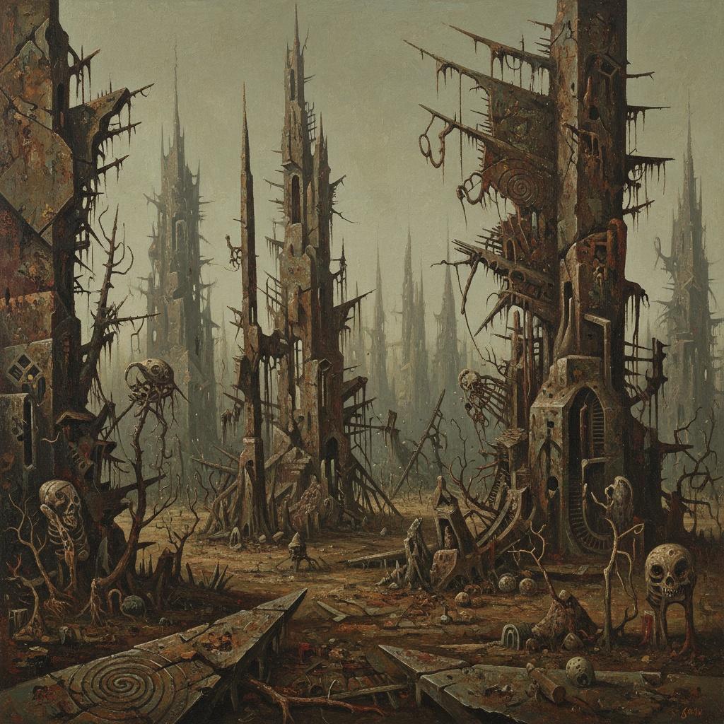 Ephemeral Citadel: Echoes Of Beksiński's Decay — Jacques Villedieu