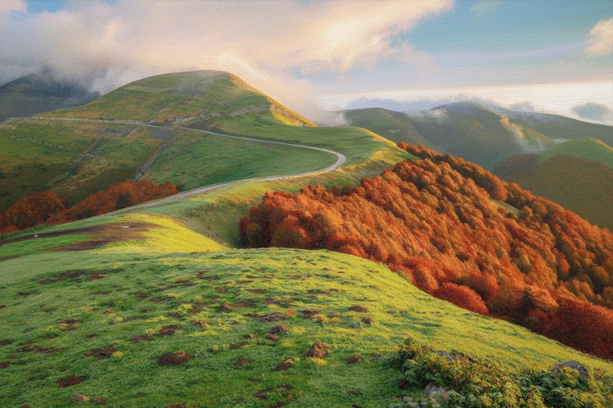Écho D'automne Sur Les Collines Émeraude — Jacques Villedieu