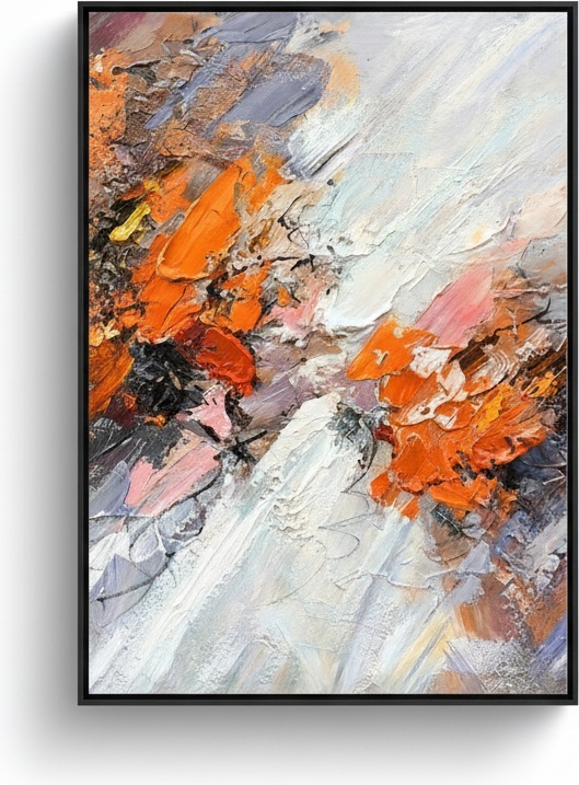 Abstract Canvas Wall Art – Hand-painted Modern Texture