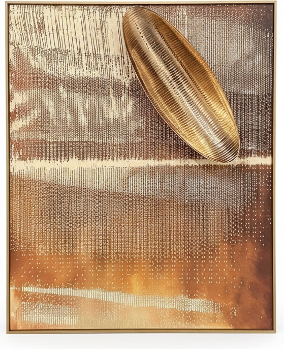 Warm Toned Abstract Watercolor Canvas Wall Art - 80x100cm