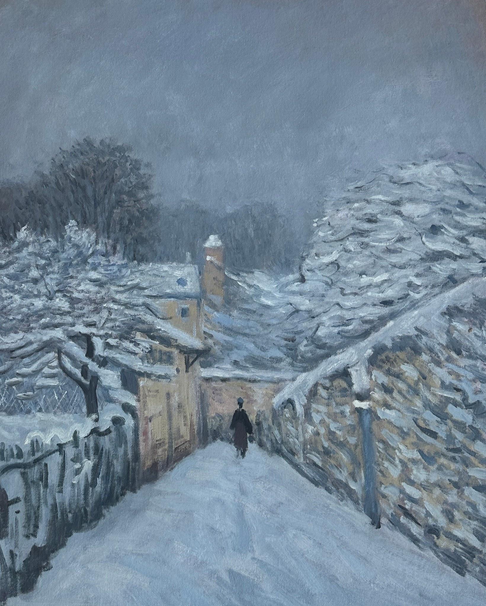 Snow At Louveciennes - Alfred Sisley — Alfred Sisley