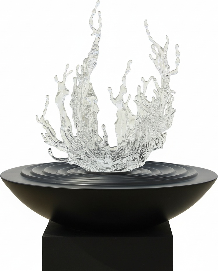 Dynamic Acrylic Water Sculpture