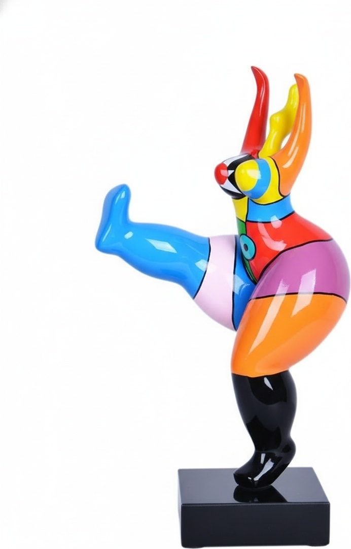 Abstract Fiberglass Dancing Figure Sculpture