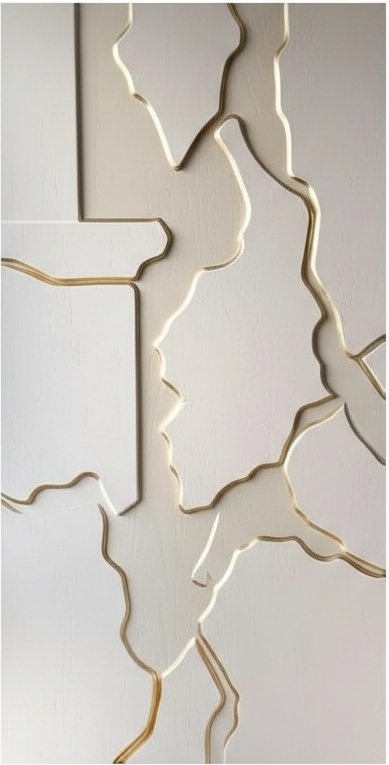 Elegant Wood Mosaic Wall Art – Textured Nordic Style Sculpture Home Decor