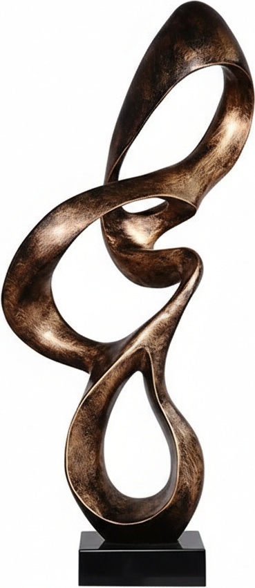 Bronze Resin Sculpture - Elegant Modern Home Accent Piece