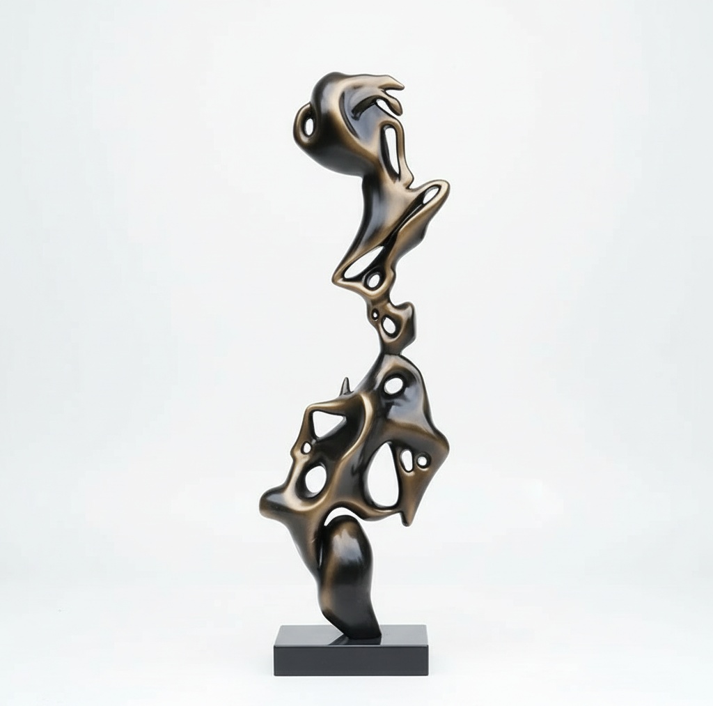 Abstract Resin Sculpture – Modern Organic Form