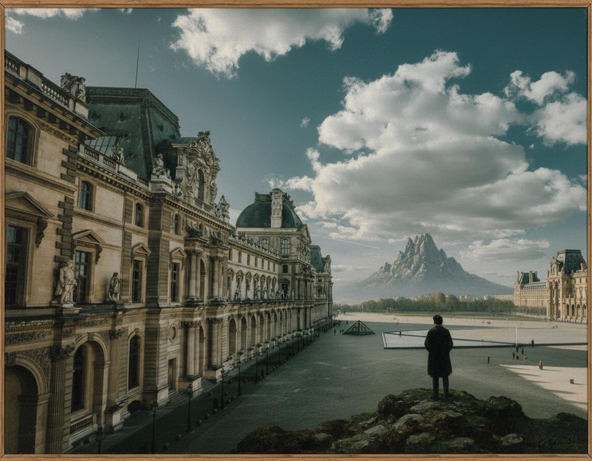 Ephemeral Vista: Louvre's Echo In Stone — Jacques Villedieu