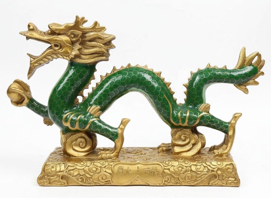 Dynamic Bronze Dragon Sculpture – Hand-cast Artistry