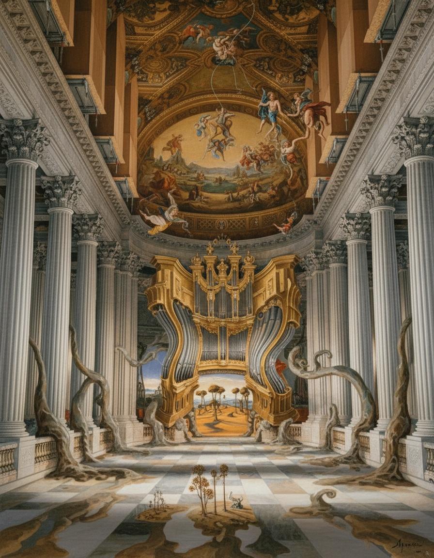 Ephemeral Resonance In Ochre And Gold — Jacques Villedieu