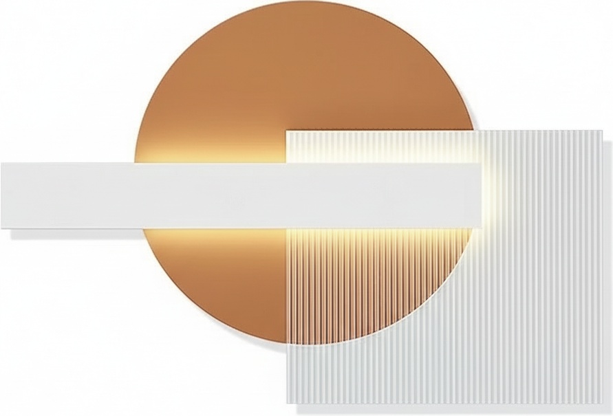 Copper Geometric Led Wall Sconce