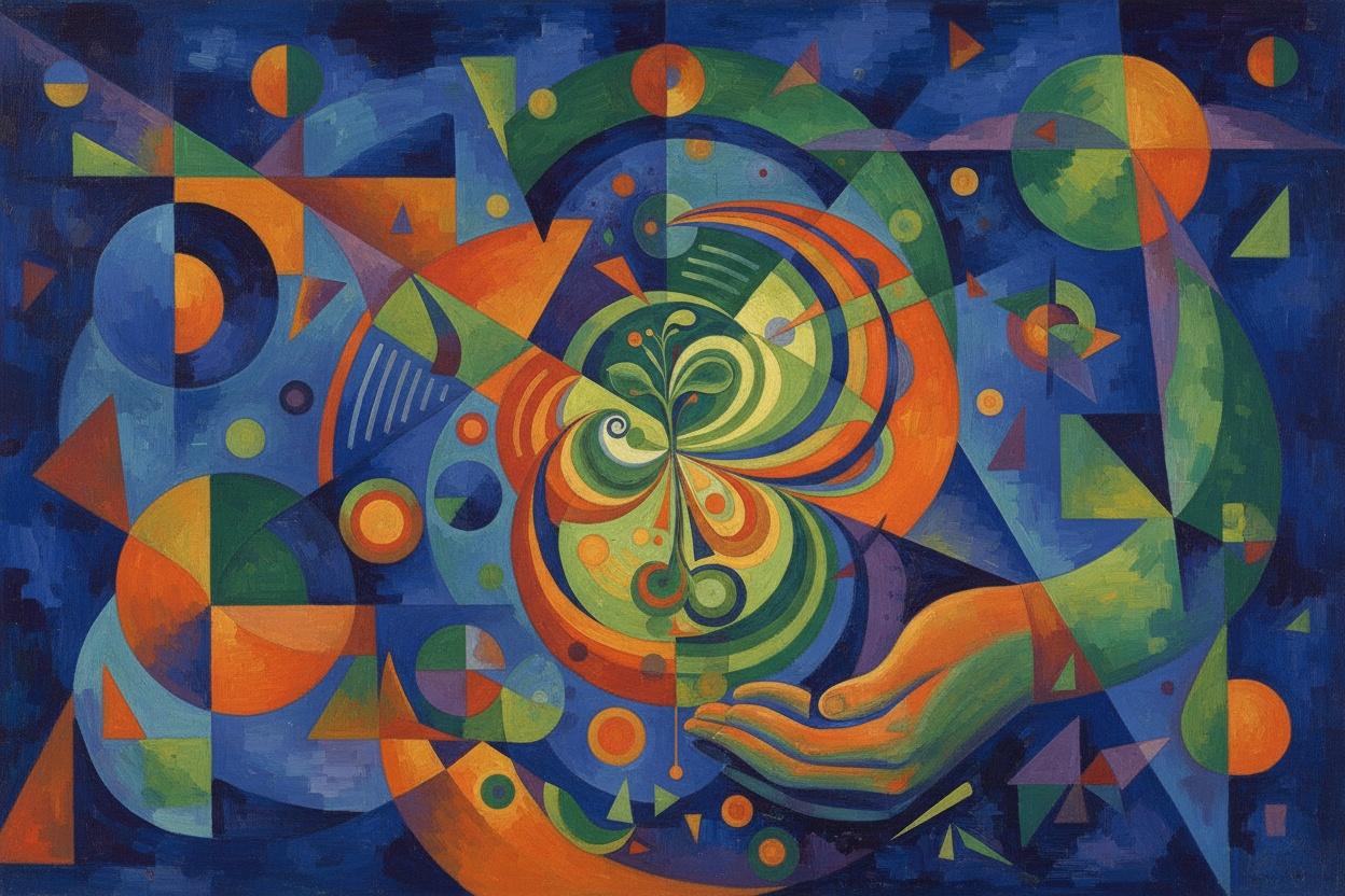 Azure Emanations: A Spiraling Genesis — Jacques Villedieu