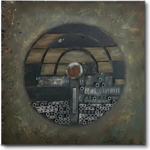 Handmade 3d Wood Wall Art – Abstract Gears & Tones