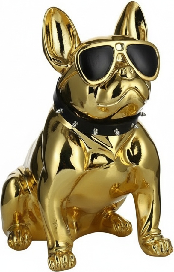 Resin French Bulldog Sculpture With Sunglasses - Modern Home Decor