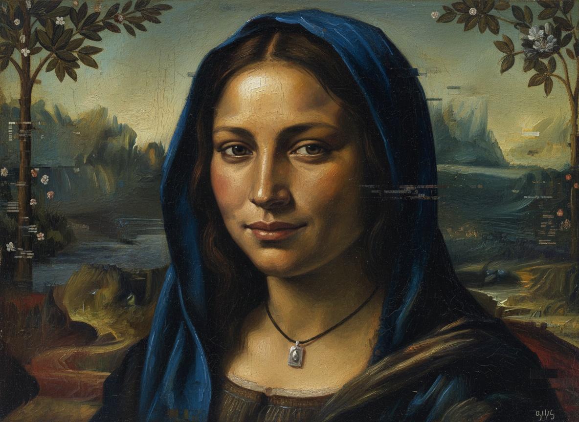 Azure Reverie: A Singular Madonna — Jacques Villedieu