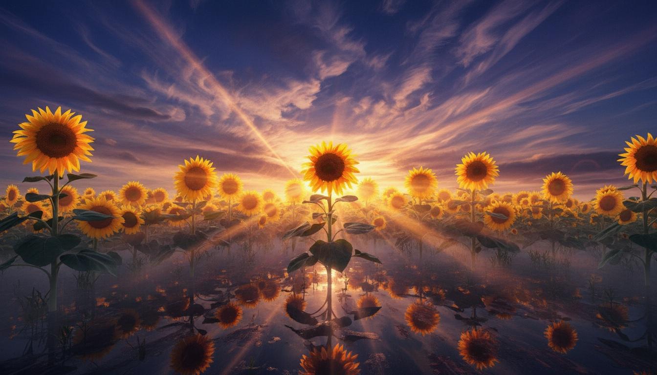 Ephemeral Radiance: Sunflower Field I — Jacques Villedieu