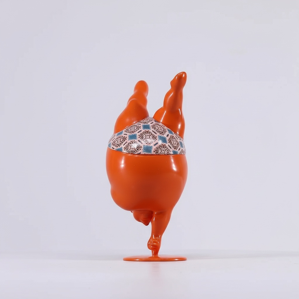 Balancing Figure Sculpture: Hand-painted Fiberglass Art